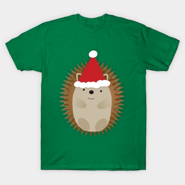 Santa Hedgehog T-Shirt by Hedgie Designs